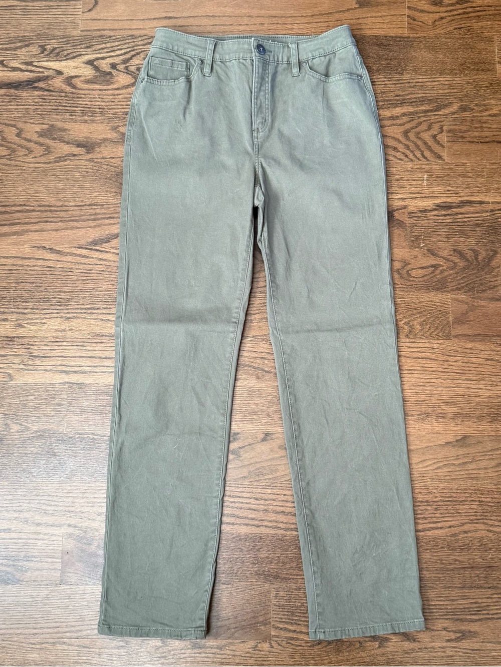 Style & Co. Ladies Straight Leg Olive Green Pants Sz 6